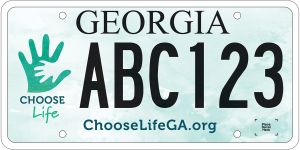 Choose Life Georgia Tag